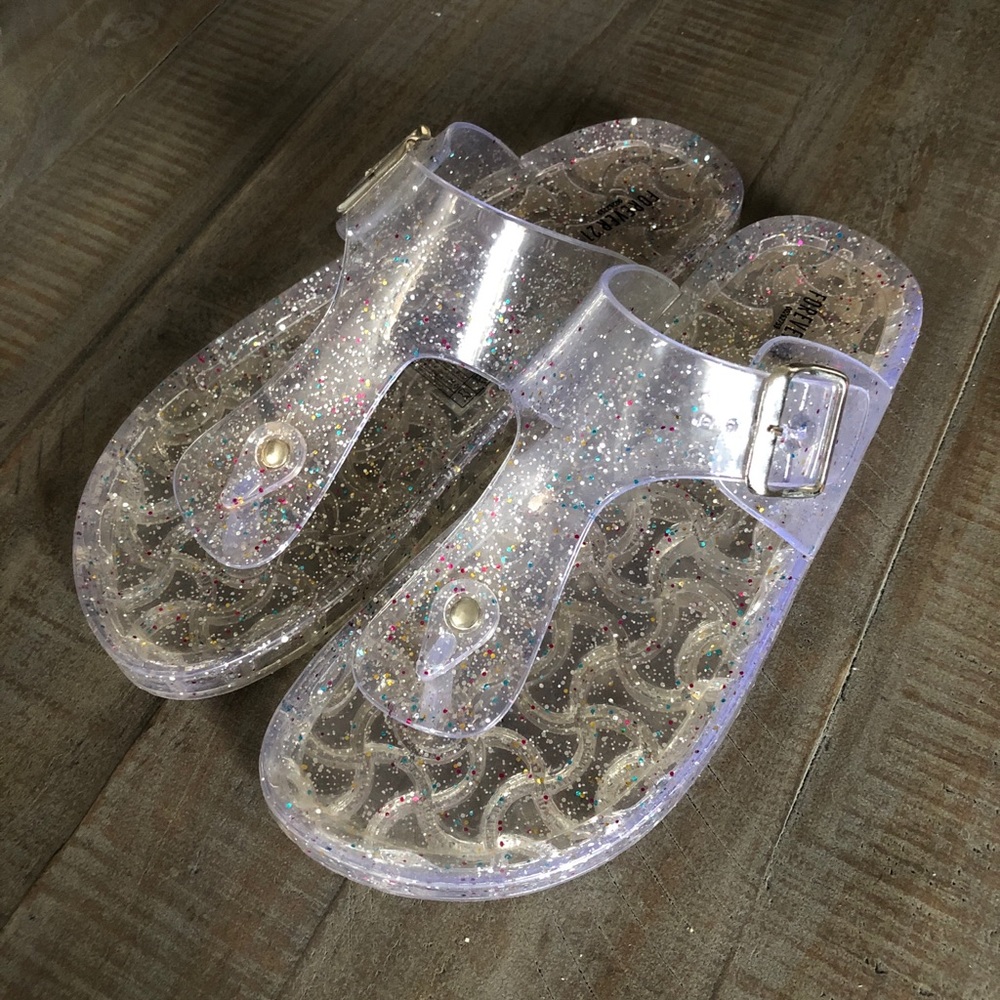 Clear Sparkle Gel Sandals
